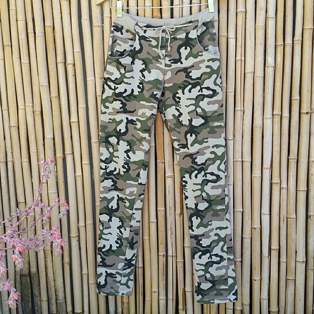 NEW SEDUZIONE Cozy, Warm & Soft Camouflage Fleece Lounge Sweat Pants - Picture 3 of 8